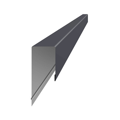 Планка заборная П-образная 10мм RAL7024 Серый Графит 1.5 м