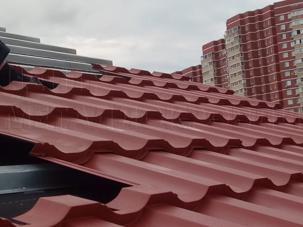 Металлочерепица Геркулес 8004 терракотовый Стальной Бархат от Центра Металлокровли в Хабаровске Металлочерепица Геркулес 8004 терракотовый Стальной Бархат от Центра Металлокровли в Хабаровске