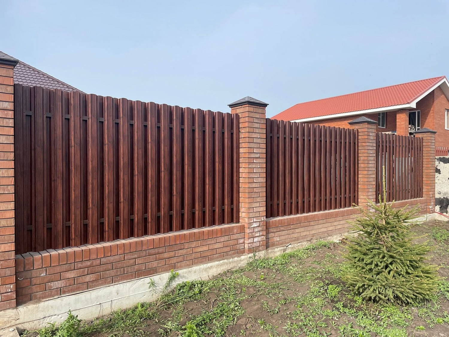 Евроштакетник широкий 32м Античный Дуб двусторонний SteelArt